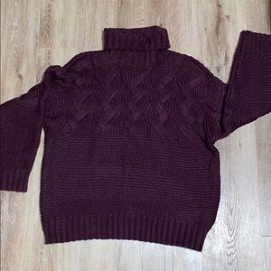 Woven Heart turtleneck sweater